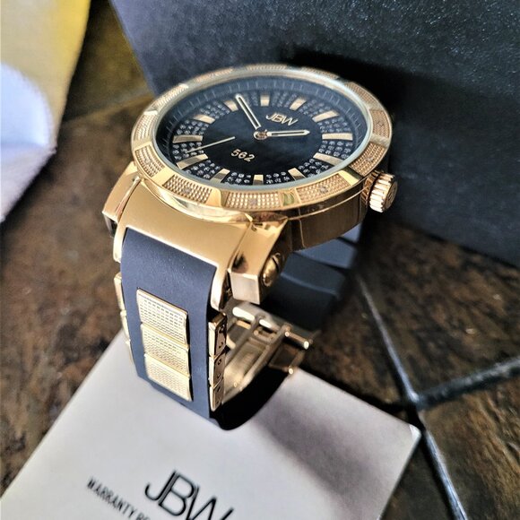 JBW Men's Diamond Gold Black Oversized Watch - Picture 4 of 7